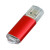 USB 2.0- флешка на 4 Гб с прозрачным колпачком красный