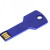 USB 2.0- флешка на 16 Гб в виде ключа синий