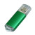 USB 2.0- флешка на 16 Гб с прозрачным колпачком зеленый