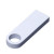 USB 2.0- флешка на 8 Гб с мини чипом, компактный дизайн с круглым отверстием белый