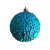 Новогодний ёлочный шар «Рельеф» синий