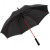 Зонт-трость «Colorline» с цветными спицами и куполом из переработанного пластика черный/красный