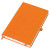Бизнес-блокнот "Justy", 130*210 мм, лазурный, твердая обложка,  резинка 7 мм, блок-линейка, тиснение оранжевый
