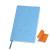 Бизнес-блокнот "Funky" А5, голубой,  зеленый форзац, мягкая обложка, в линейку голубой, оранжевый