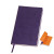 Бизнес-блокнот  "Funky" А5, с цветным  форзацем, мягкая обложка,  в линейку фиолетовый, оранжевый