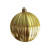 Новогодний ёлочный шар «Рельеф» золотистый