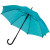 Зонт-трость Standard, белый с серебристым внутри бирюзовый