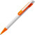 Ручка пластиковая шариковая «Бавария» белый/ оранжевый