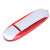 USB 2.0- флешка промо на 16 Гб овальной формы красный