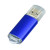 USB 2.0- флешка на 16 Гб с прозрачным колпачком синий