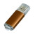 USB 2.0- флешка на 4 Гб с прозрачным колпачком коричневый