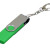 USB 2.0- флешка на 64 Гб с поворотным механизмом и дополнительным разъемом Micro USB зеленый/серебристый