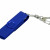 USB 2.0- флешка на 16 Гб с поворотным механизмом и дополнительным разъемом Micro USB синий
