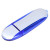 USB 2.0- флешка промо на 16 Гб овальной формы синий