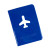 Обложка для паспорта "Flight"  синий