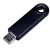 USB 3.0- флешка промо на 32 Гб прямоугольной формы, выдвижной механизм черный