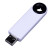 USB 3.0- флешка промо на 32 Гб прямоугольной формы, выдвижной механизм белый/черный