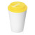 Пластиковый стакан с двойными стенками «Take away» белый/желтый