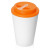 Пластиковый стакан с двойными стенками «Take away» белый/оранжевый
