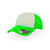Бейсболка RAPPER, 5 клиньев, пластиковая застежка белый, ярко-зеленый