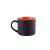 Кружка YASNA с покрытием SOFT-TOUCH, черный с красным, 310 мл, фарфор черный, оранжевый