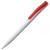 Ручка шариковая Pin, белая с черным белый, красный