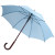 Зонт-трость Standard, белый с серебристым внутри голубой