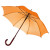 Зонт-трость Standard, белый с серебристым внутри оранжевый